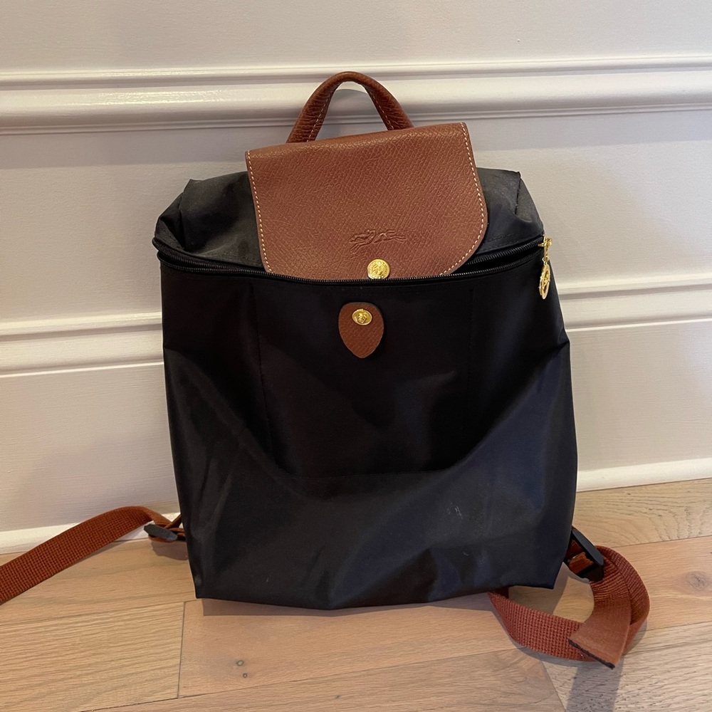 Longchamp black backpack